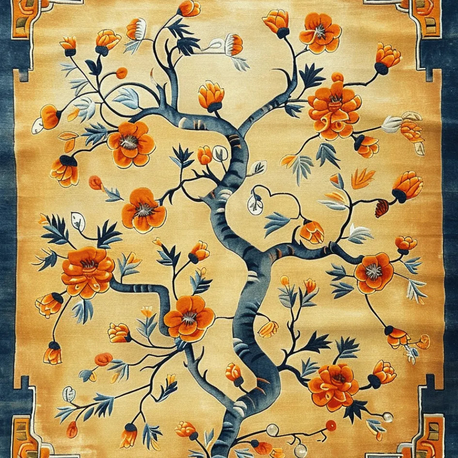 Sunlit Sakura Hand Tufted Rug