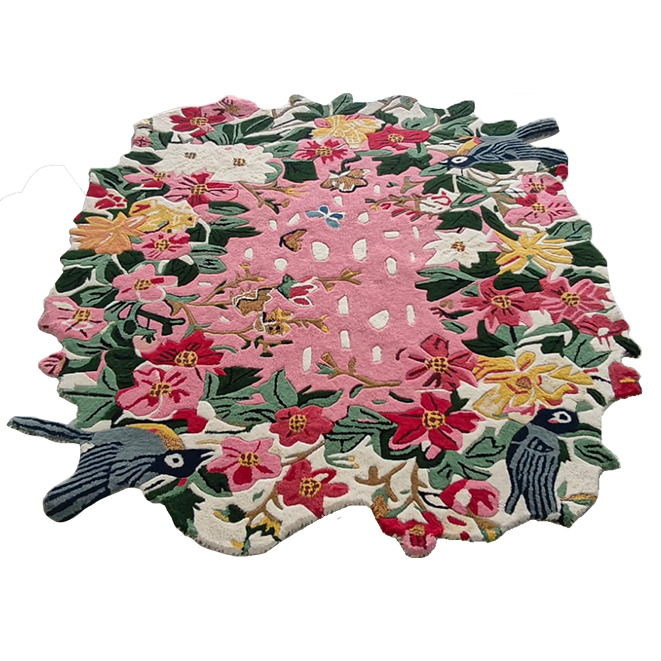 Sunrise Bloom Hand Tufted Round Rug