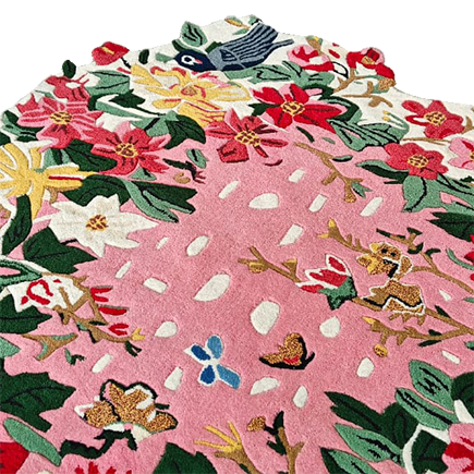 Sunrise Bloom Hand Tufted Round Rug