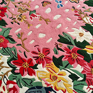 Sunrise Bloom Hand Tufted Round Rug