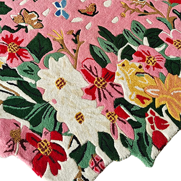 Sunrise Bloom Hand Tufted Round Rug