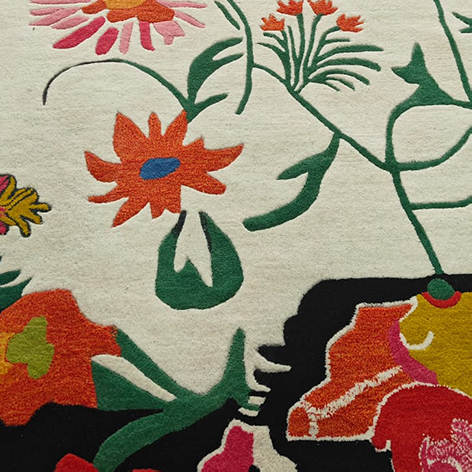 Sunset Flower Waltz Hand Tufted Rug