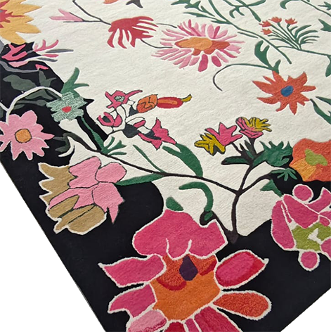 Sunset Flower Waltz Hand Tufted Rug