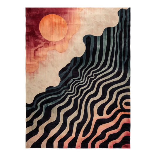 Sunset Waves Hand Tufted Viscose Rug