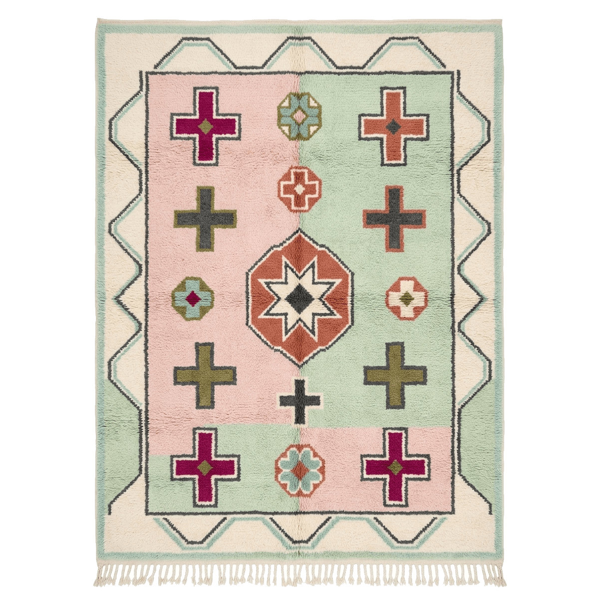 Symbolic Harmony Moroccan Shag Rug - MAIA HOMES