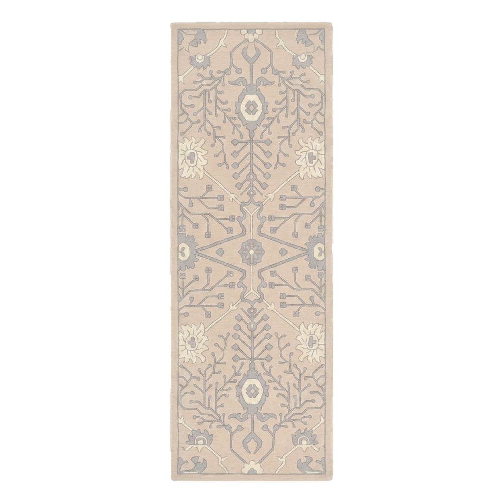 Symmetrical Branching Hand Tufted Runner Rug