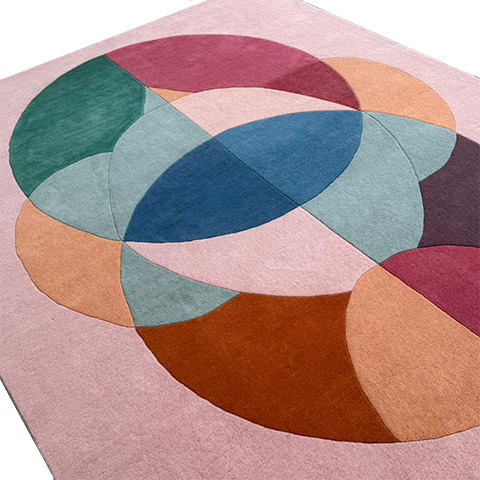 Symmetry in Color Hand Tufted Rug