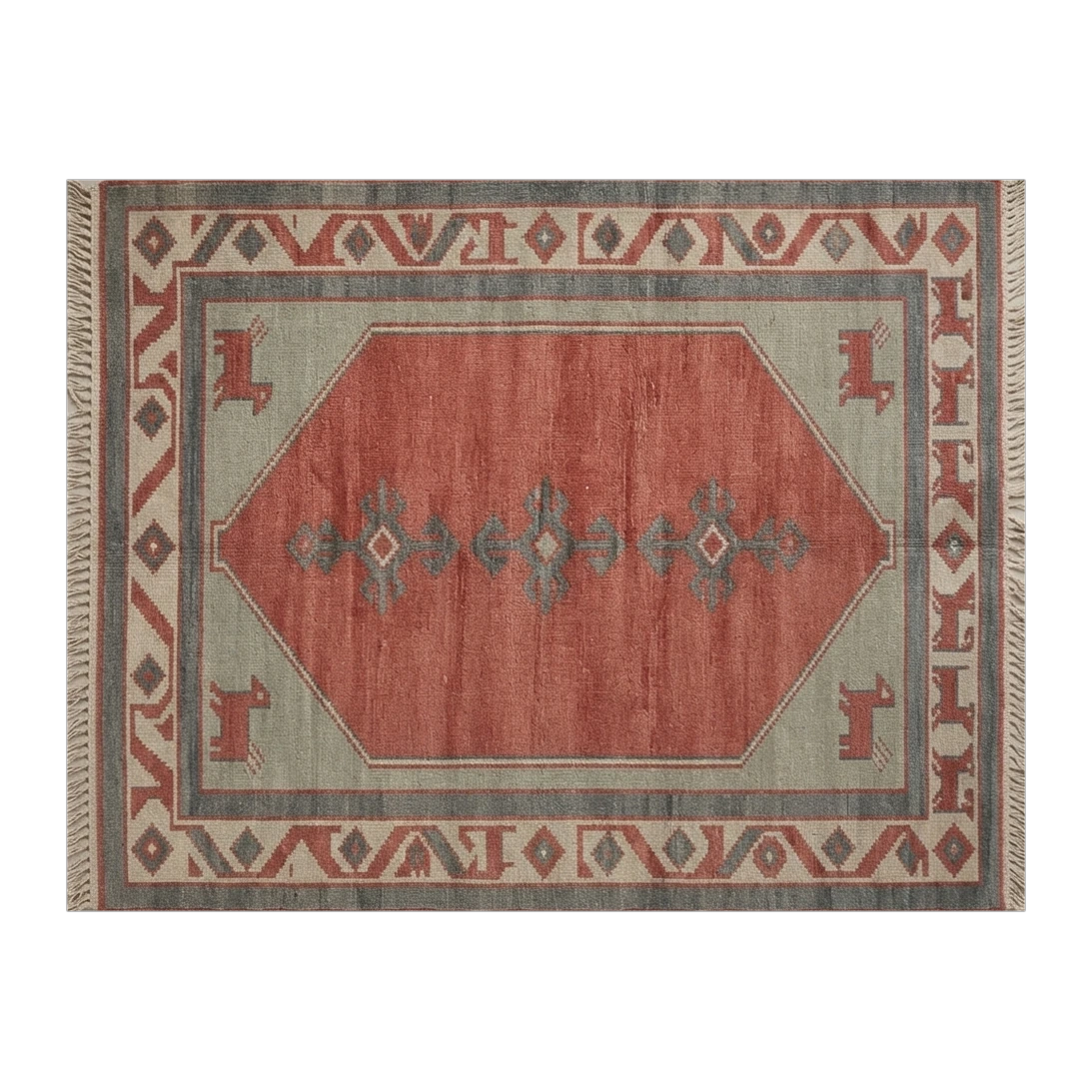 Terracotta Caravan Hand Knotted Rug - alternate view