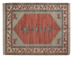 Terracotta Caravan Hand Knotted Rug shown flat on a white background