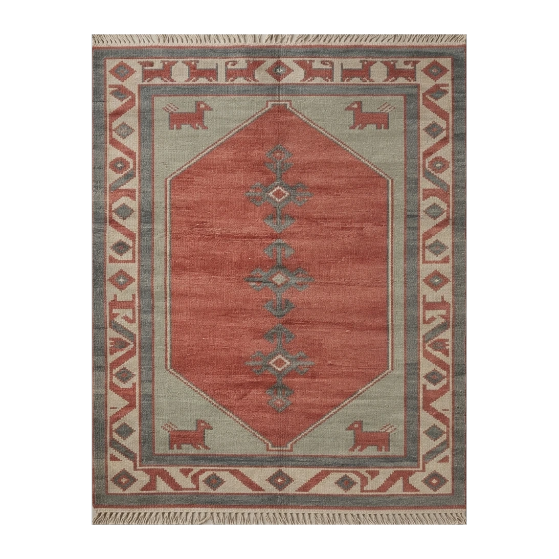 Terracotta Caravan Hand Knotted Rug