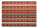 Terracotta Chevron Stripe Flatweave Rug shown flat on a white background
