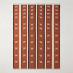 Terracotta Chevron Stripe Flatweave Rug — terracotta, cream, black striped rug by Maia Homes