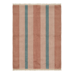 Terracotta Parallel Stripe Hand Knotted Rug