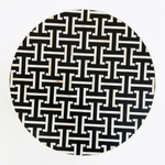Tetris Mother-of-Pearl Inlay Side Table – Brass & Black