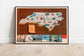 Texas State Map Print for Wall Decor| Texas Wall Print Historical Map of North Carolina| 1938 North Carolina Map Wall Print 