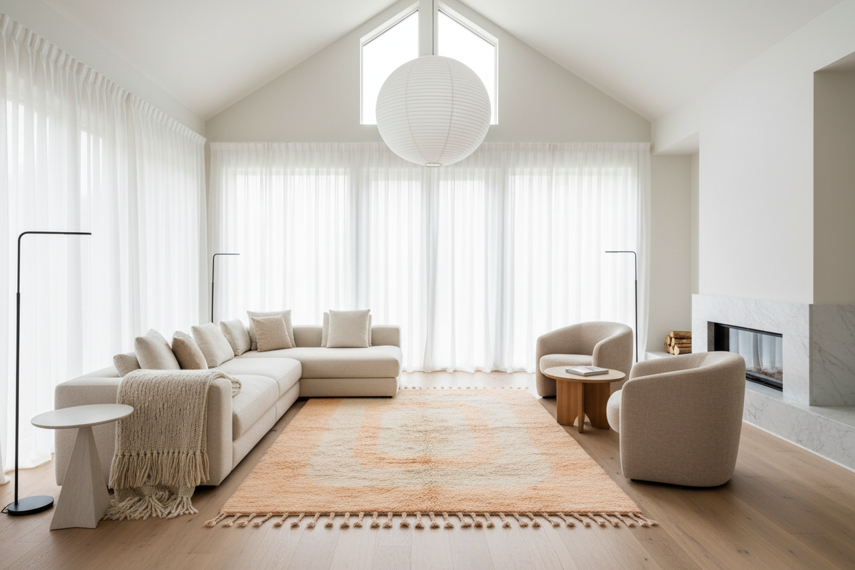 The Apricot Halo Moroccan Rug