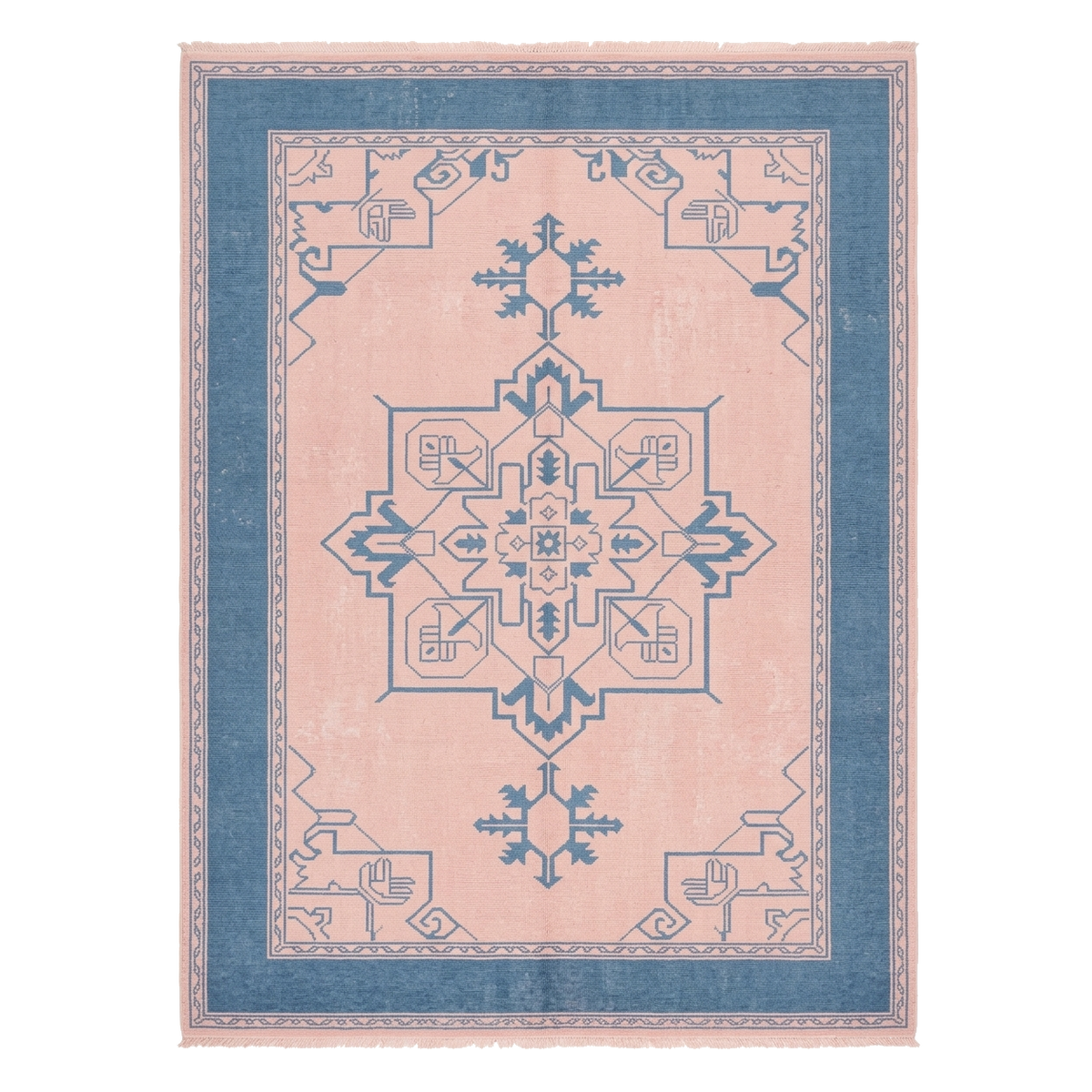 The Blush Medallion Hand Knotted Rug