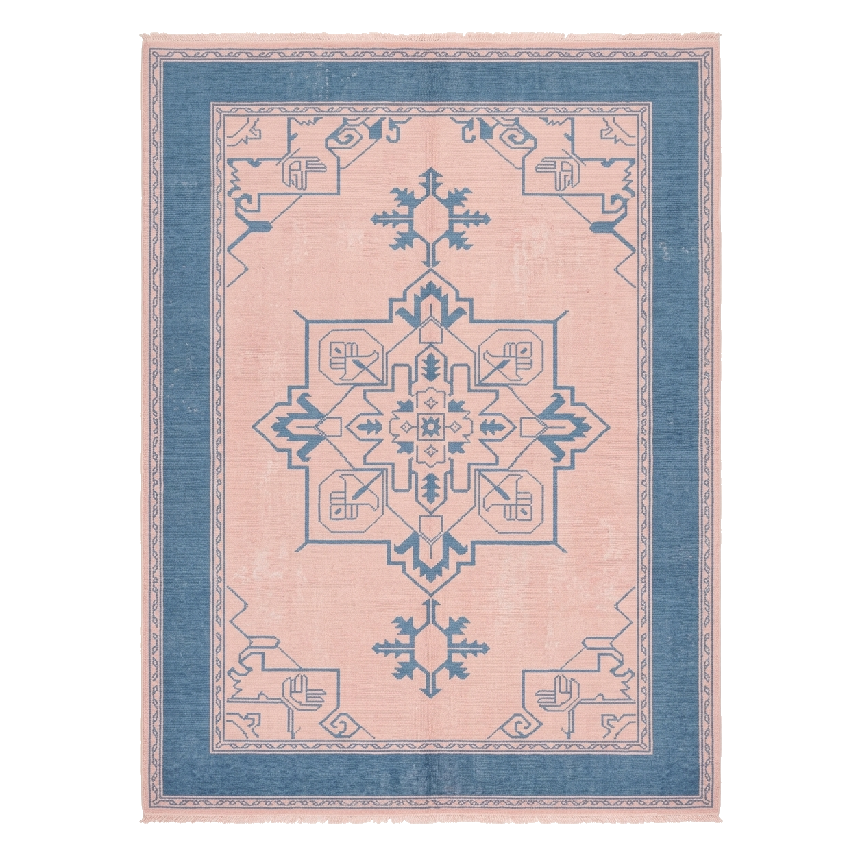 The Blush Medallion Hand Knotted Rug