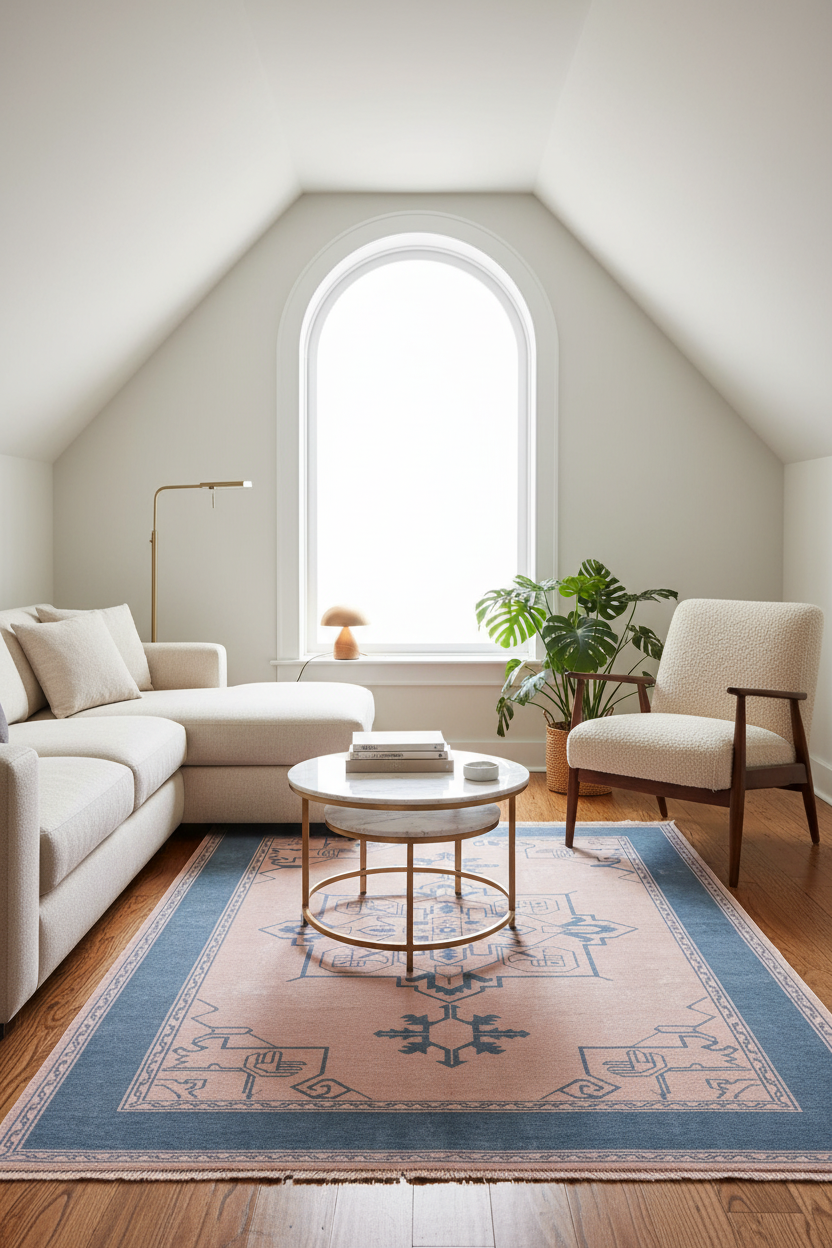 The Blush Medallion Hand Knotted Rug