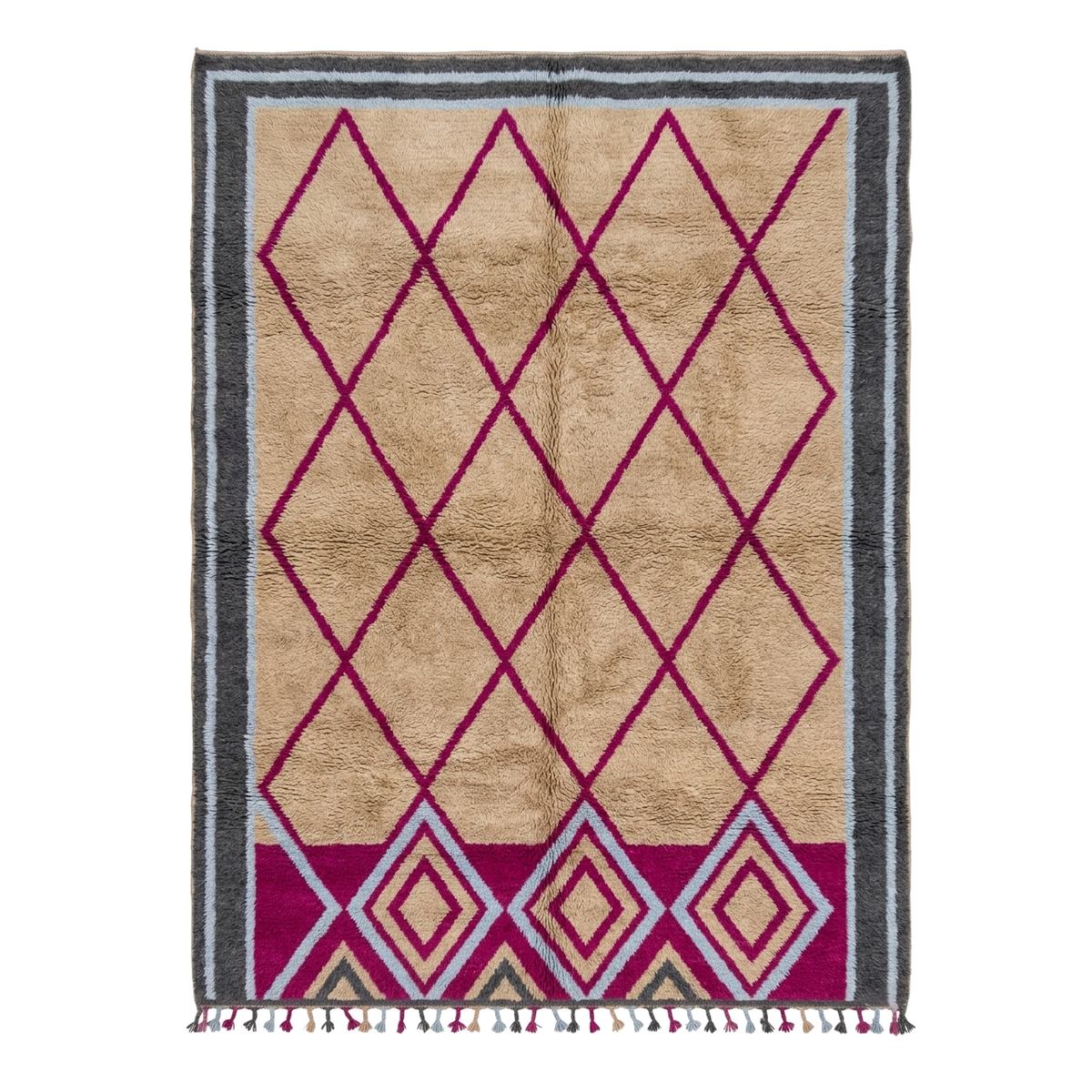 The Bold Border Moroccan Shag Rug