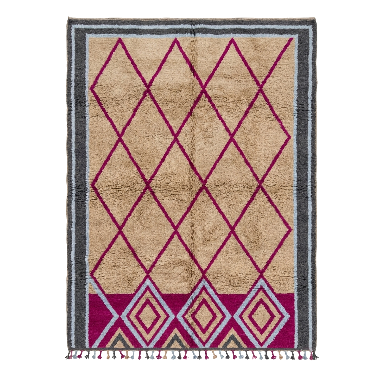 The Bold Border Moroccan Shag Rug