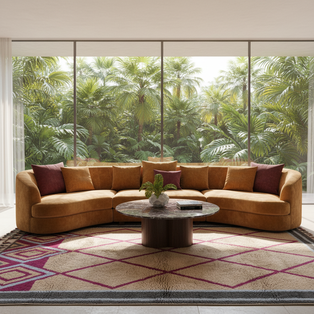 The Bold Border Moroccan Shag Rug