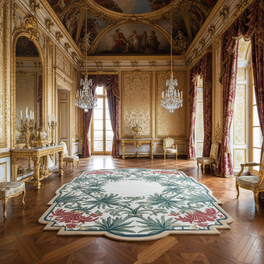The Botanical Medallion Hand Tufted Wool Rug