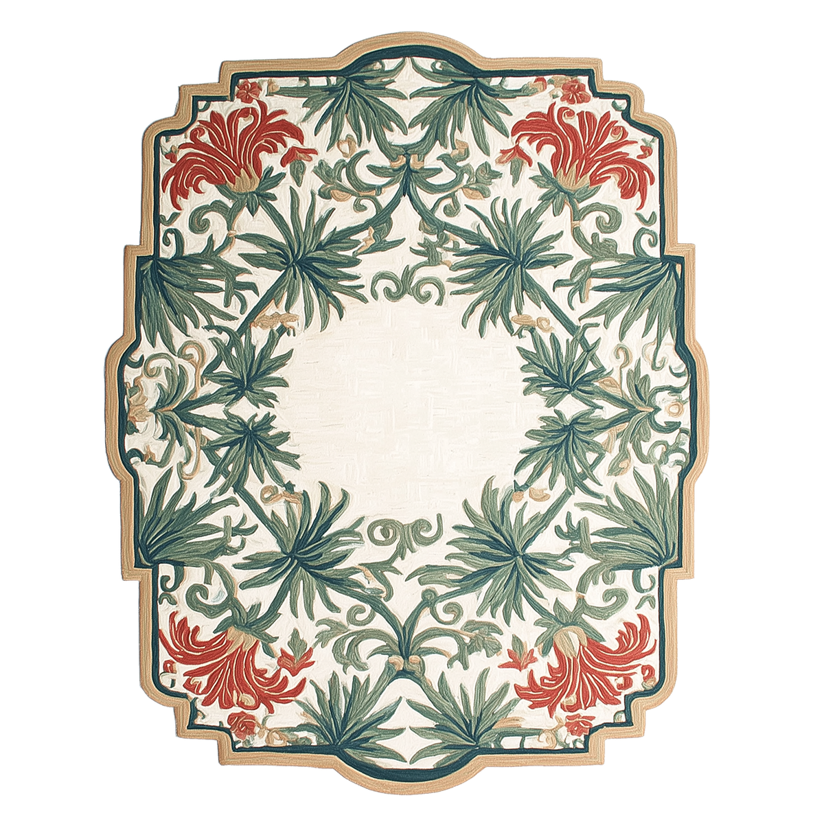 The Botanical Medallion Hand Tufted Wool Rug