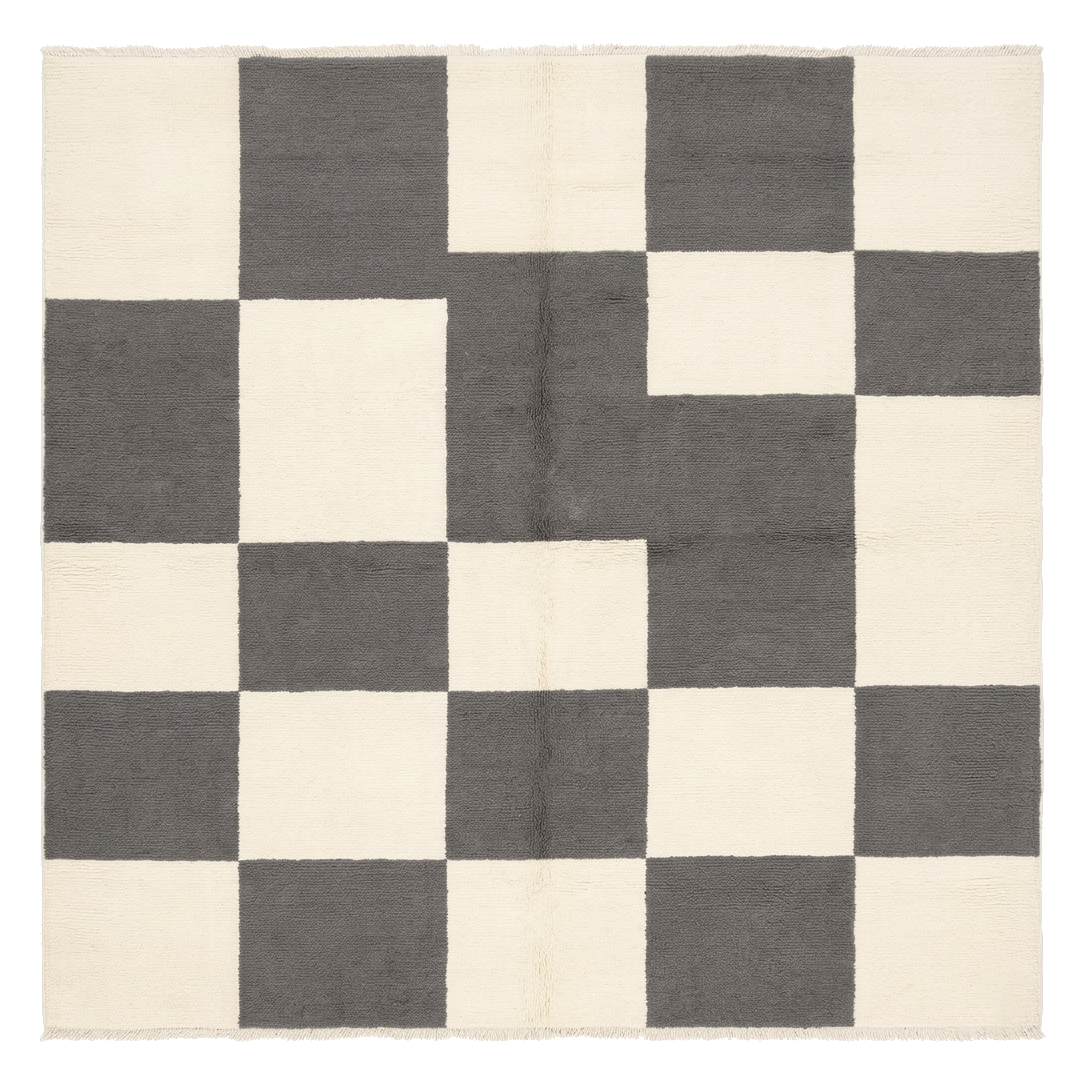 The Checkerboard Hand Knotted Rug