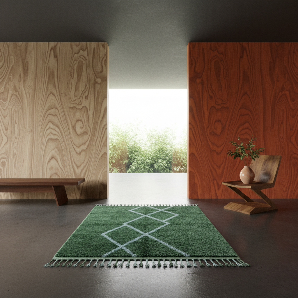 The Emerald Step Moroccan Rug