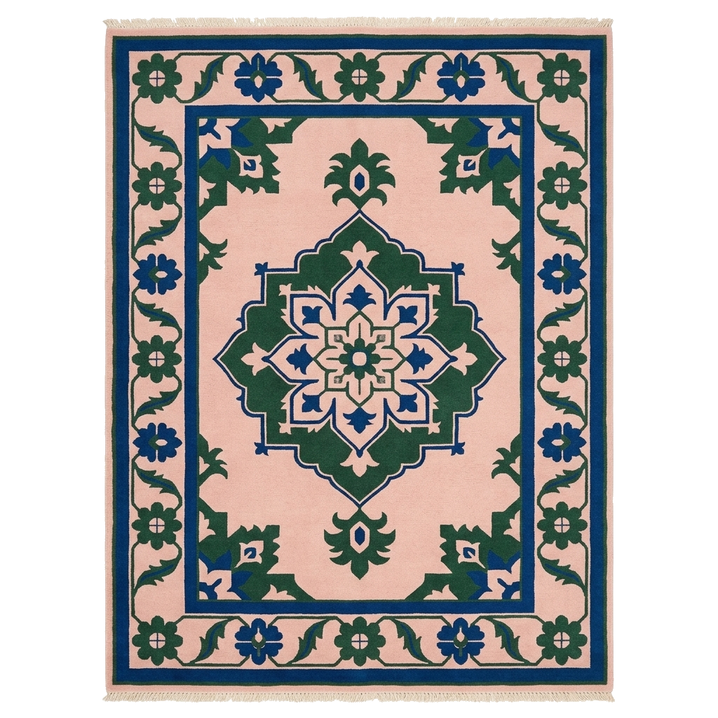 The Garden Medallion Hand Knotted Rug