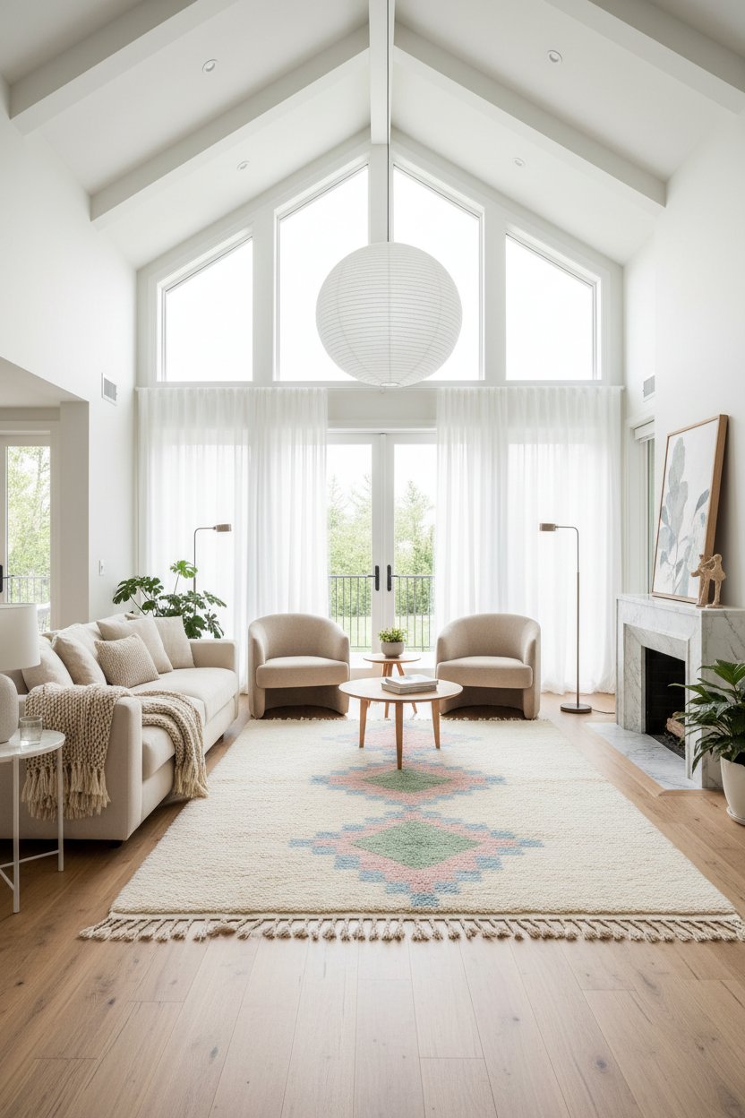 The Painted Diamonds Moroccan Rug
