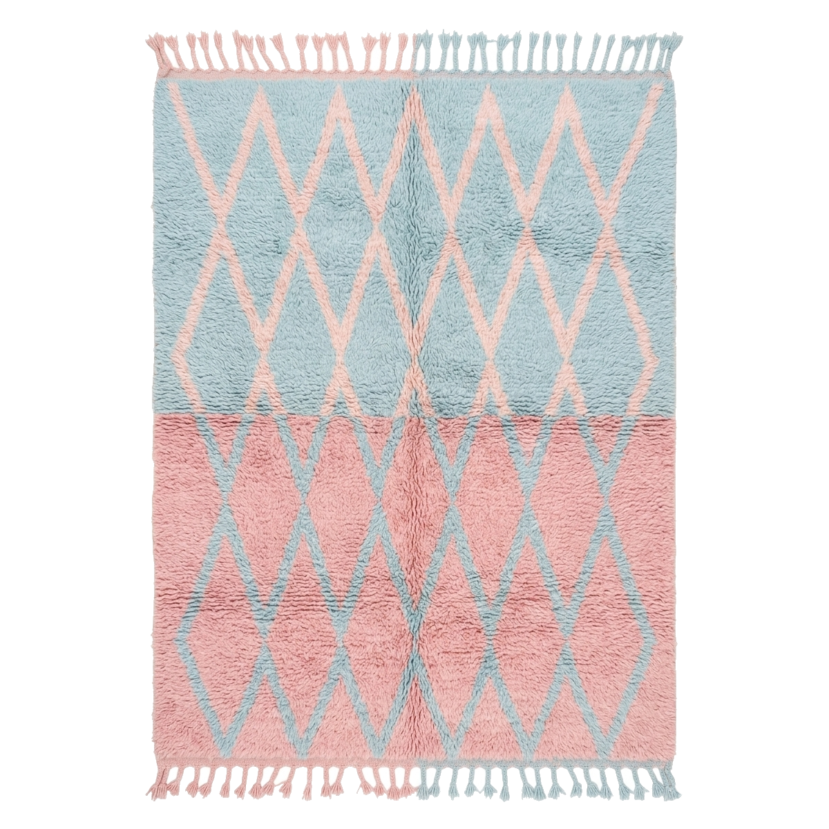 The Pastel Lattice Moroccan Shag Rug
