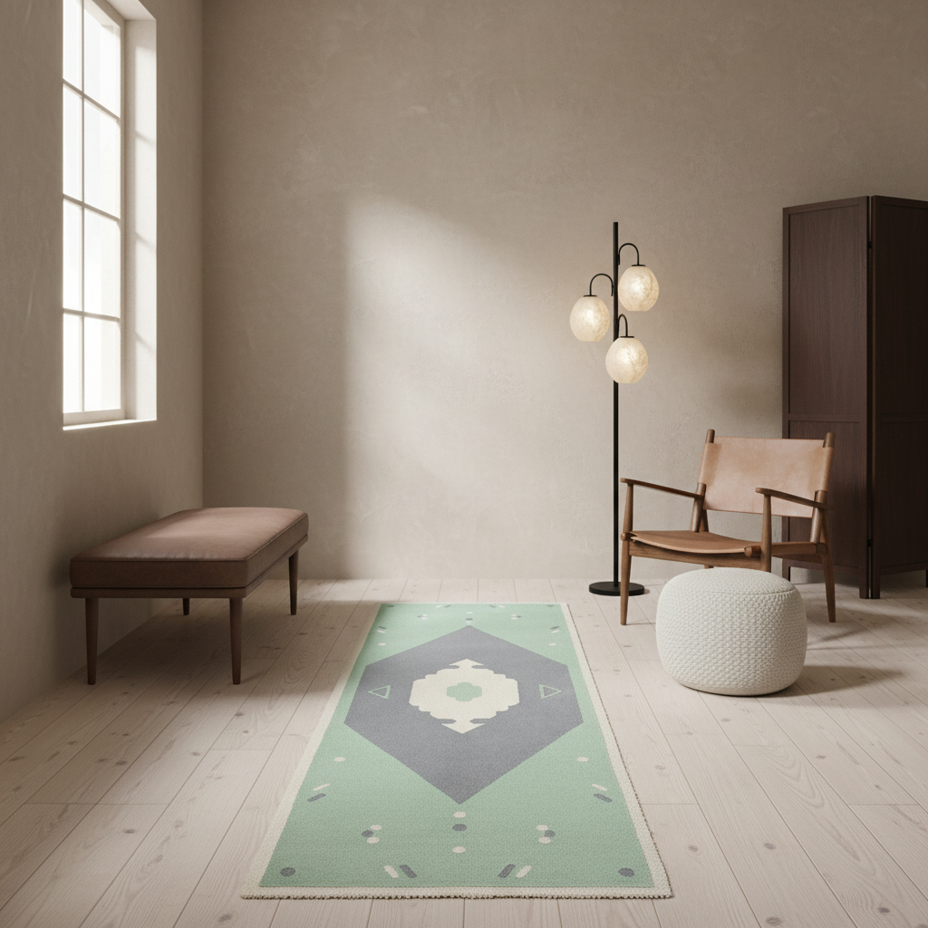 The Slate Diamond Hand Tufted Runner Rug