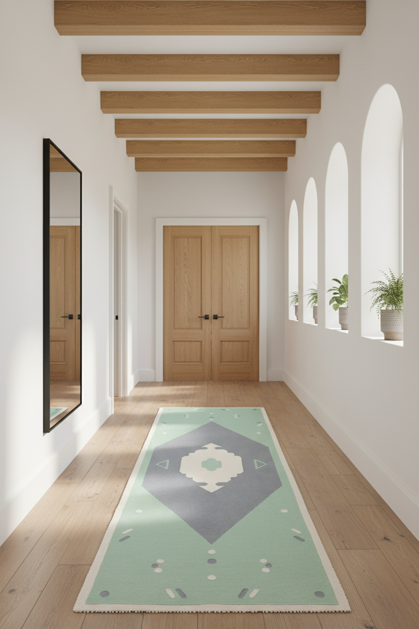 The Slate Diamond Hand Tufted Runner Rug