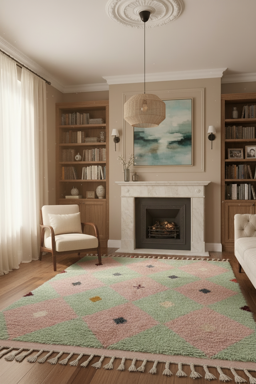 The Confetti Diamond Moroccan Shag Rug