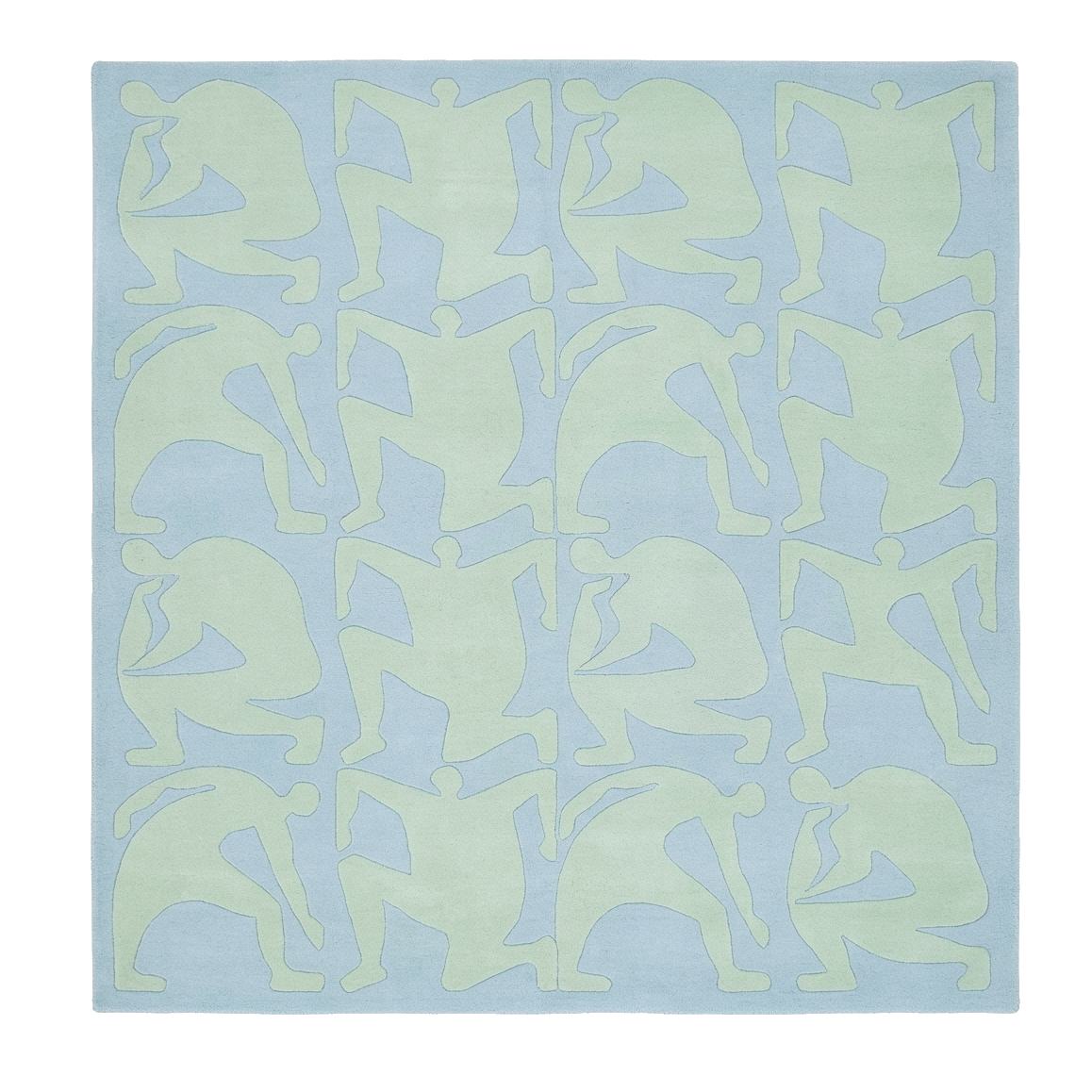 Thoughtful Figures Square Hand Tufted Rug