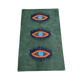 Three Evil Eyes Green Hand Tufted Wool Rug - Classic