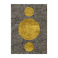 Three Golden Suns Maze Hand Tufted Wool Rug