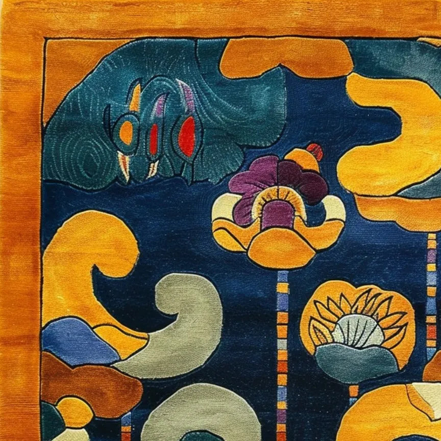 Tibetan Tapestry Tufted Wool Rug