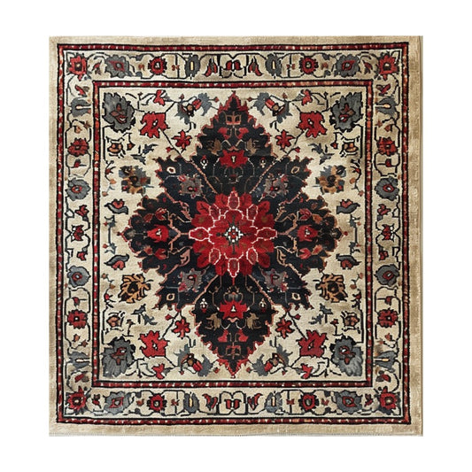 Timeless Floral Medley Hard Viscose Hand Knotted Wool Rug