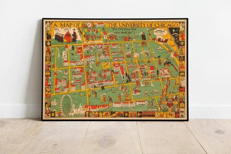 Chicago University Map Print| Art History