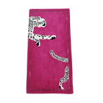 Walking Wild Cat Leopard on Silk Road Hand Tufted Wool Rug - Pink