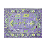 Traditional Floral Hand Tufted Wool Rug - Purple