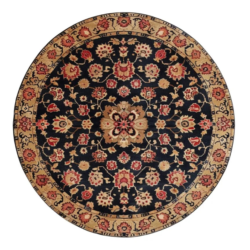 Traditional Whirl Hand Tufted Round Rug