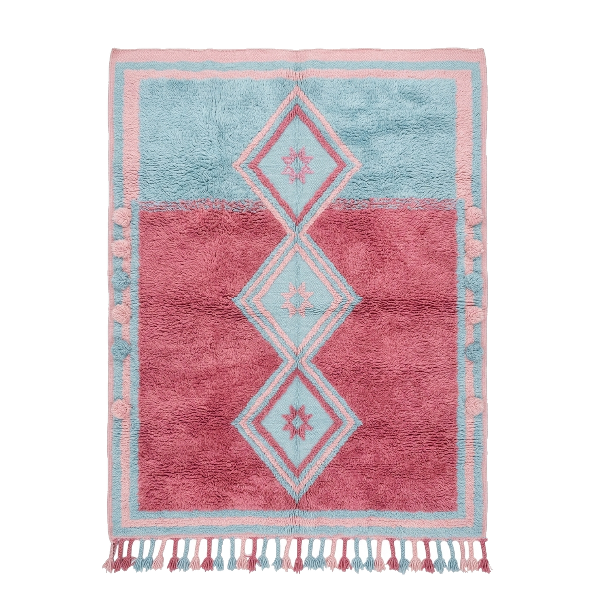 Tri Diamond Mosaic Moroccan Shag Rug