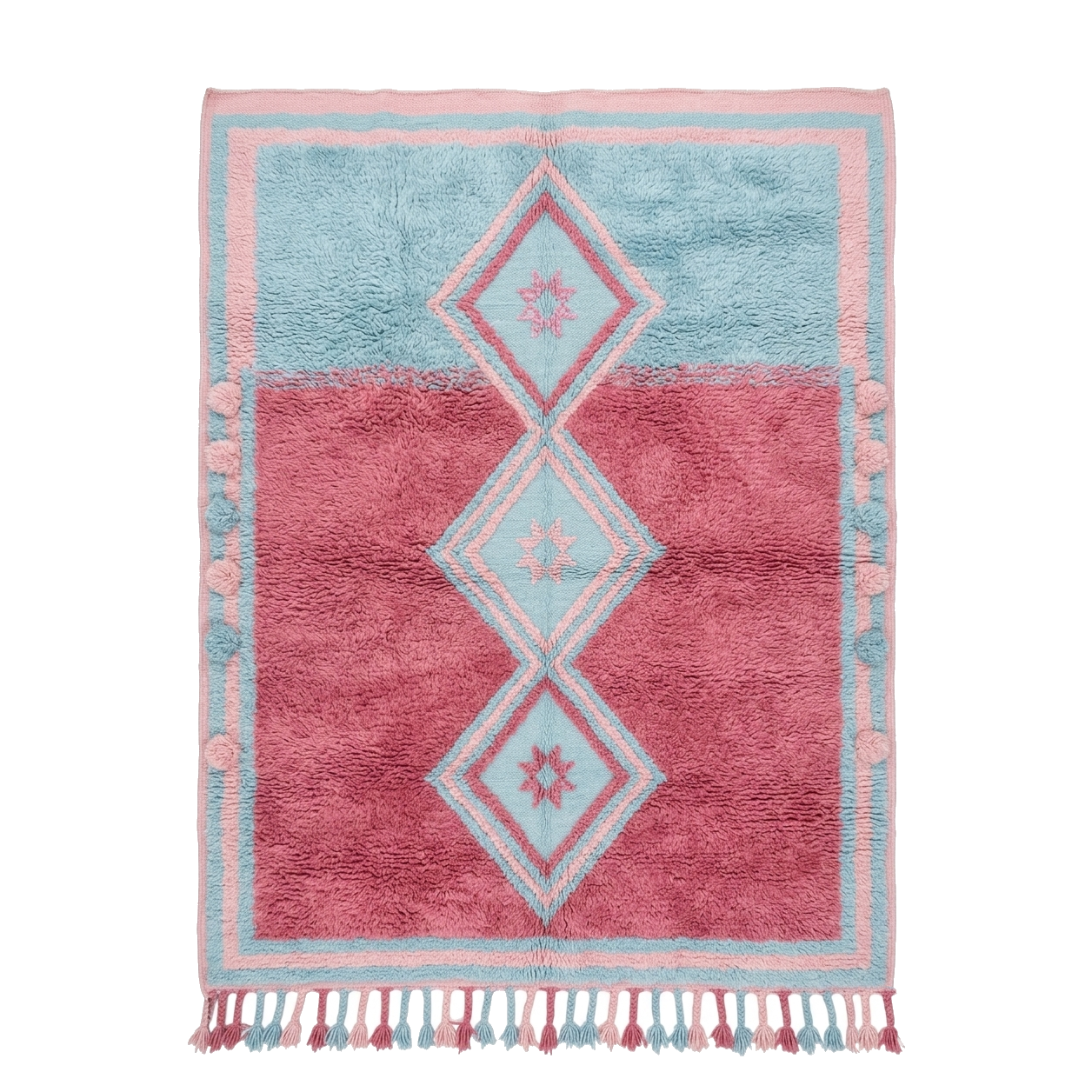 Tri Diamond Mosaic Moroccan Shag Rug