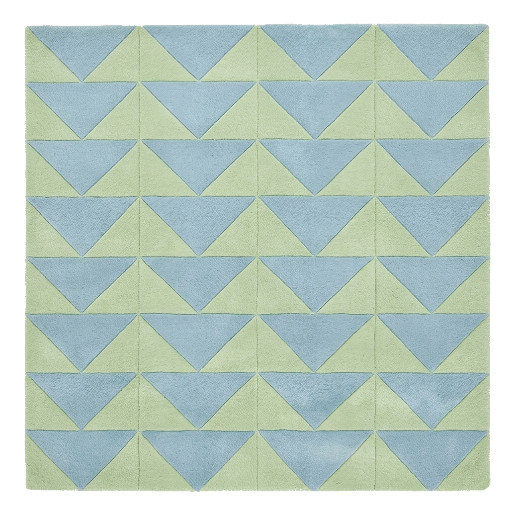 Triangle Horizon Square Hand Tufted Rug