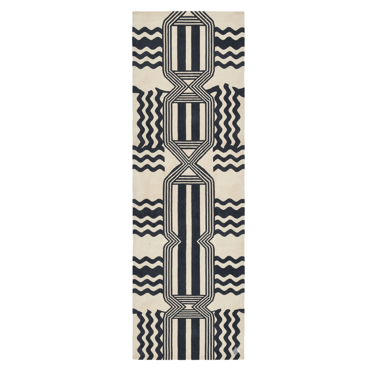 Tribal Wave Rhythm Hand Tufted Rug