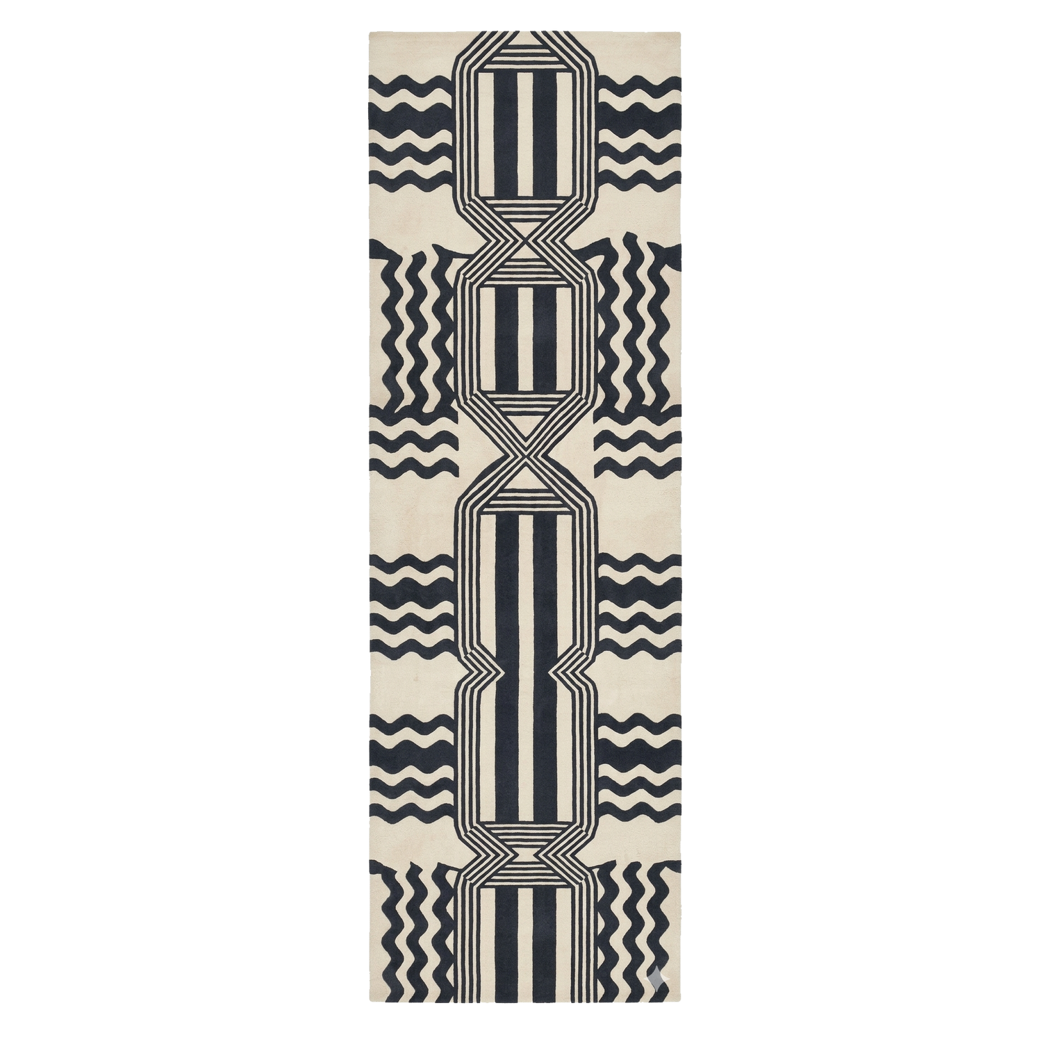 Tribal Wave Rhythm Hand Tufted Rug